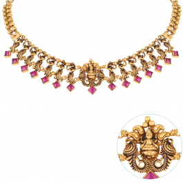 Traditional Antique Finish Lakshmi Gold Necklace