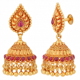 Traditional Classic Jhumkas Gold Earrings