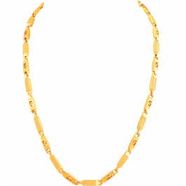 22KT Gold Cutwork Style Mens Chain