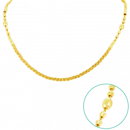Fascinating Beads Twisted Rope Gold Chain
