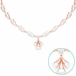 Sparkle Cone Design Diamond Necklace