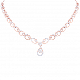 Elegant Trendy Floral Diamond Necklaces