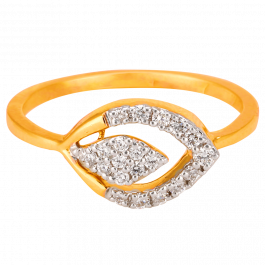 Enchanting Leaf Design Diamond Ring