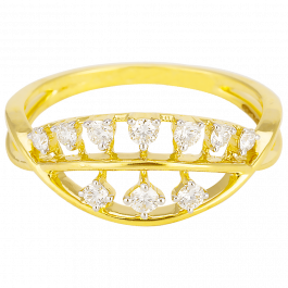 Attractive Spiral Design Diamond Ring
