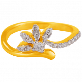 Elegant Semi Floral Diamond Ring