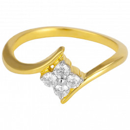 Fantastic Four Petal Floral Diamond Ring
