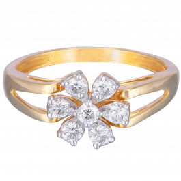 Sparkling Flower Diamond Ring