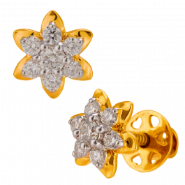 Floral Aura Elegant Diamond Earrings