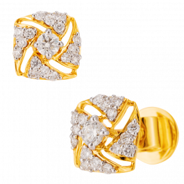 Lambent Rhombic Style Diamond Earrings
