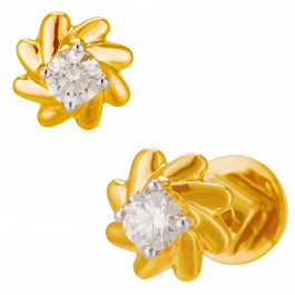 Stunning Single Stone Diamond Earrings
