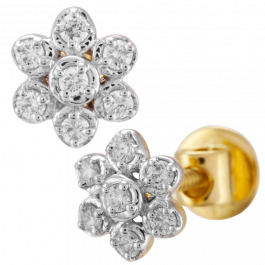 Traditional Seven Stone Diamond Earrings