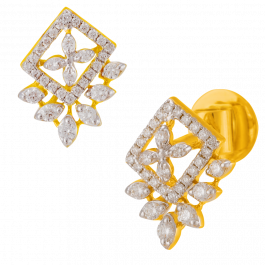 Pristine twirl Floral diamond pendant