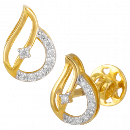Elegant Curve Design Diamond Earrings