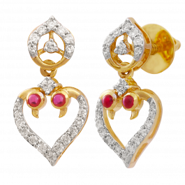 Beautiful Twin Bird Diamond Earrings