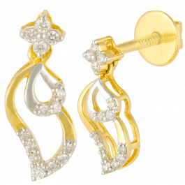 Opulent Trendy Floral Diamond Earrings