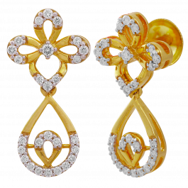 Flamboyant Dual Pear Diamond Earrings