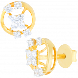 Fancy Wheel Drop Diamond Earrings
