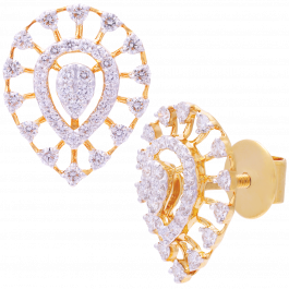 Stylish Stunning Pear Pattern Diamond Earrings