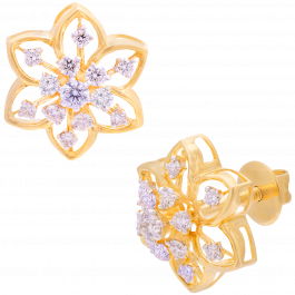 Flamboyant Floral Ornate Diamond Earrings