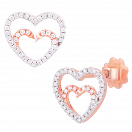 Lavish Twin Bird Romantic Diamond Earrings