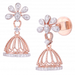 Royal Floral Diamond Earrings