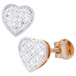 Romantic Heart Diamond Earrings