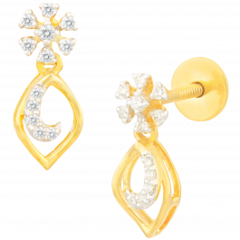 Eclectic Chic Fancy Swirly Diamond Earrings
