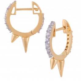 Stylish Twin Arrowhead Diamond Earrings
