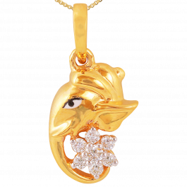 Divine Ganesha Diamond Pendant