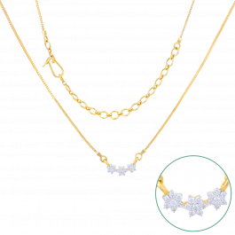 Aesthethic Tri Floral Diamond Necklaces