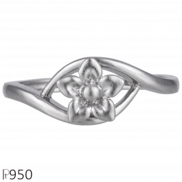 Fascinating Floral Platinum Ring