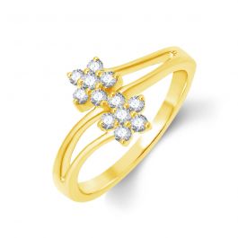 Amazing Dual Floral Design Diamond Ring