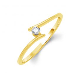 Marvelous Sleek and Single Diamond Ring