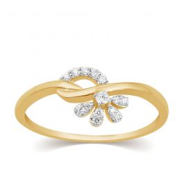 Sparkling Semi Floral Design Diamond Ring