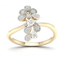Traditional Diya Design Diamond Ring