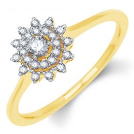 Sleek Design with Sparkling Diamond Ring