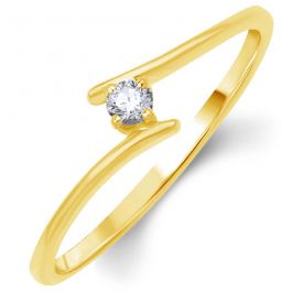 Marvelous Sleek and Single Diamond Ring