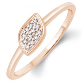 Lovely Rhombus Design Diamond Ring