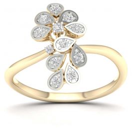 Traditional Diya Design Diamond Ring