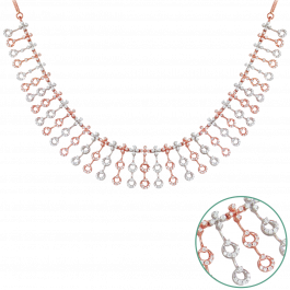 Alluring Concentric Circles Diamond Necklace