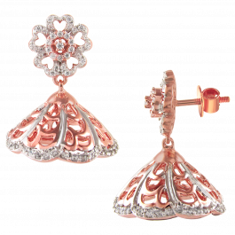 Flamboyant Floral Diamond Earrings