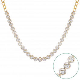 Gorgeous Concentric Studded Diamond Necklaces