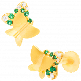 Adorable Butterfly Kids Gold Earrings
