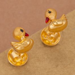 Kids Cute Duck Gold Earrings