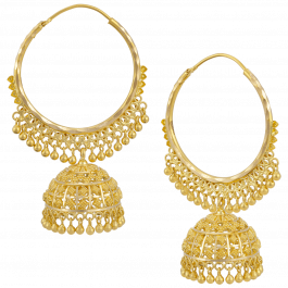Contemporary Intricate Gold Earrings
