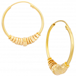Beautiful Lovely Hoops Gold Earrings
