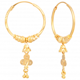 Lovely Glossy Design Gold Earrings