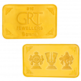 22KT Gold  8 Grams Thirunamam Sangu Chakram Bar 26D973577