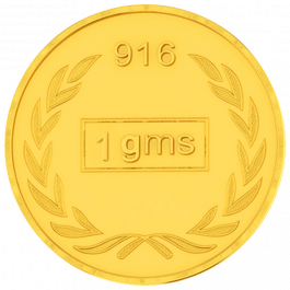 22KT Gold 1 Gram Coin-26D078478