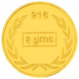 22KT Gold 8 Grams Coin-26D021704
